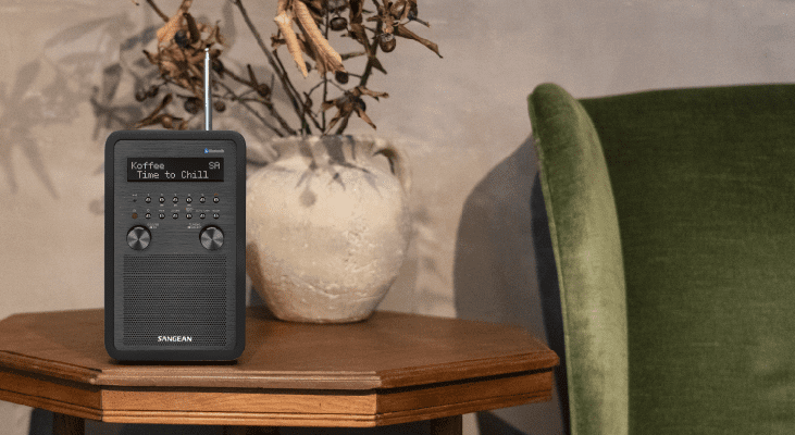 Sangean DDR-60BT Digital Radio (DAB , FM-RDS, Bluetooth, AUX-In, Speaker Connector) Matte Black