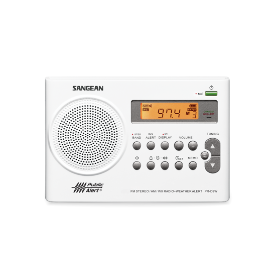 PRD6W COMPACT AM/FM ANALOGUE RADIO WHITE  AC/DC PORTABLE  SANGEAN SANGEAN PR-D6