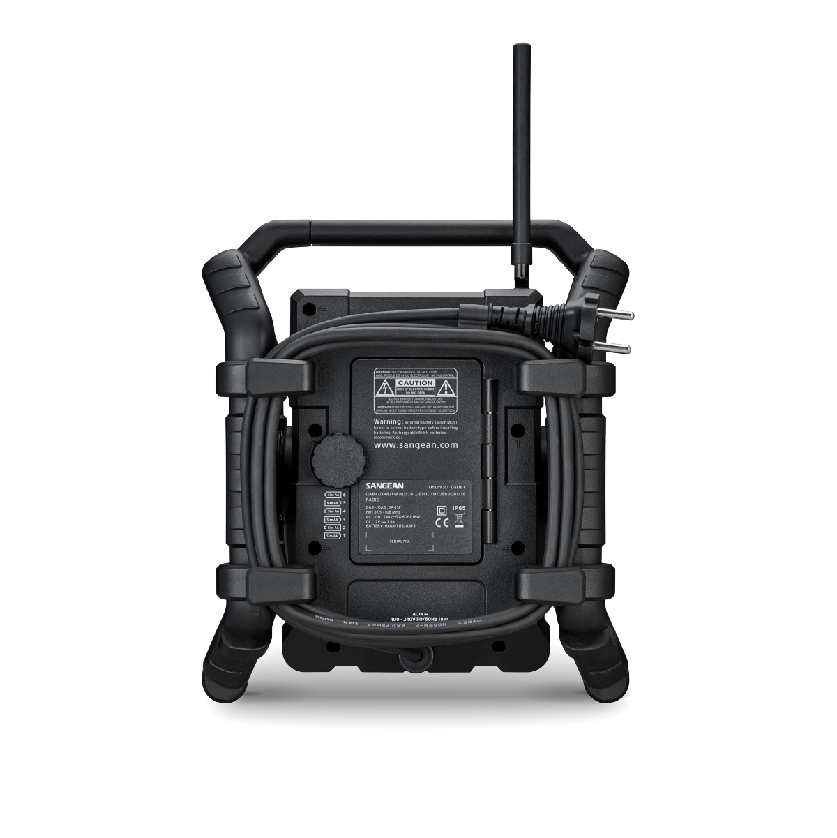 U4DBT ULTRA RUGGED UTILITY RADIO BLUETOOTH, AUX IN, IP64 RATED SANGEAN U4DBT