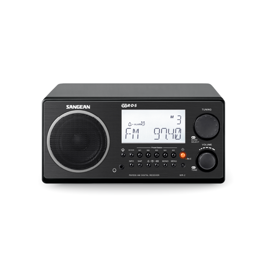 WR-2 AM / FM Wooden Cabinet Radio│SANGEAN Electronics