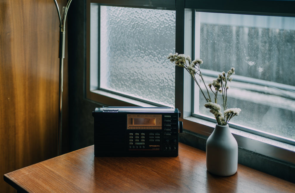 a SANGEAN radio displayed in SANGEAN museum